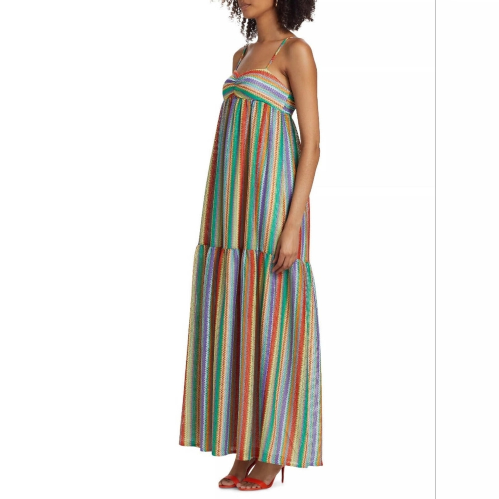 Amanda Uprichard Multicolor Striped Maxi Dress - Picture 6 of 11